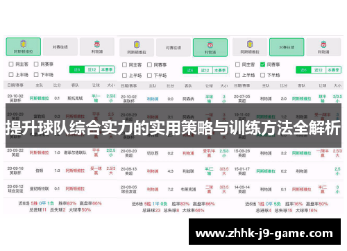 提升球队综合实力的实用策略与训练方法全解析